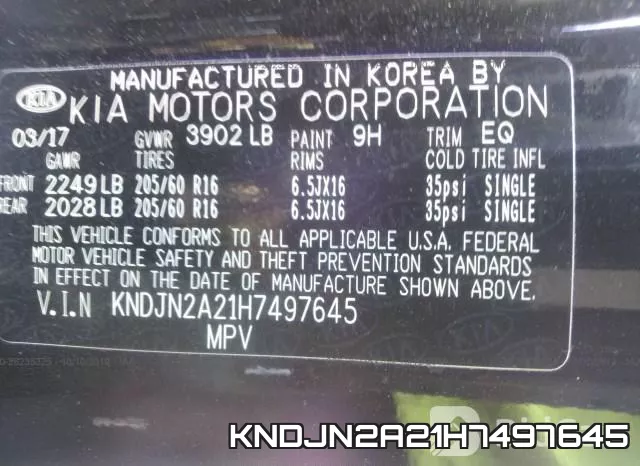 KNDJN2A21H7497645 фото 10