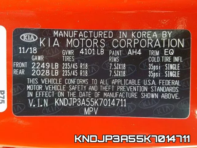 KNDJP3A55K7014711 фото 2