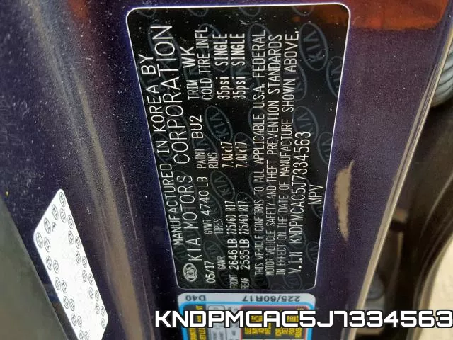 KNDPMCAC5J7334563 фото 2