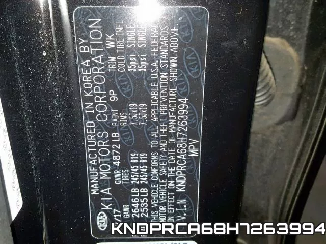 KNDPRCA68H7263994 фото 2