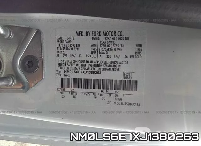 NM0LS6E7XJ1380263 фото 10