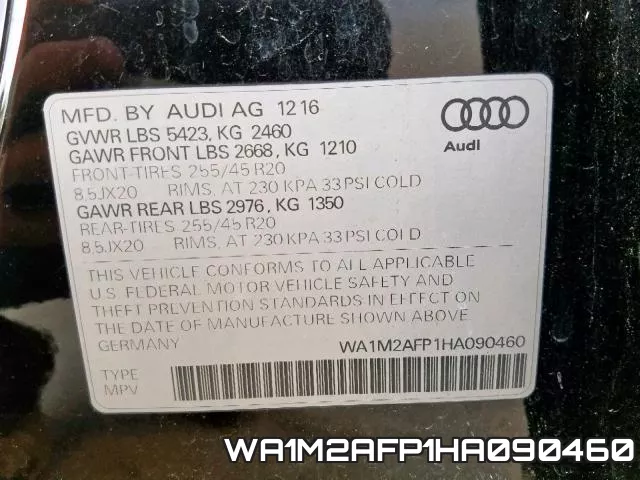 WA1M2AFP1HA090460 фото 2