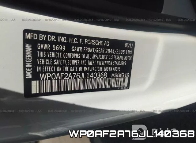 WP0AF2A76JL140368 фото 10