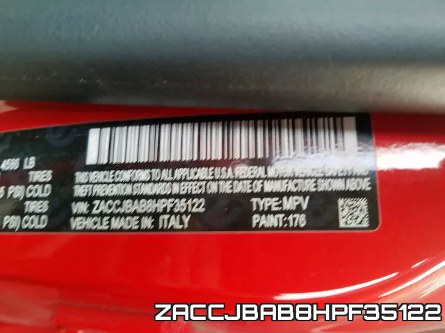 ZACCJBAB8HPF35122 фото 2
