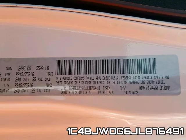 1C4BJWDG6JL876491 фото 2