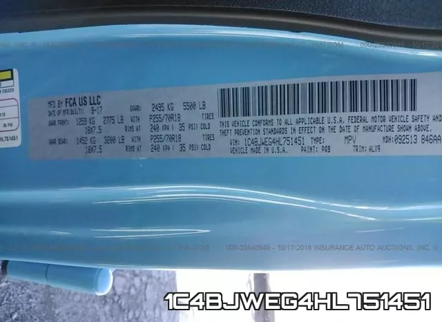 1C4BJWEG4HL751451 фото 10