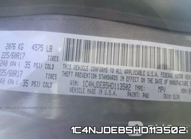1C4NJDEB5HD113502 фото 10