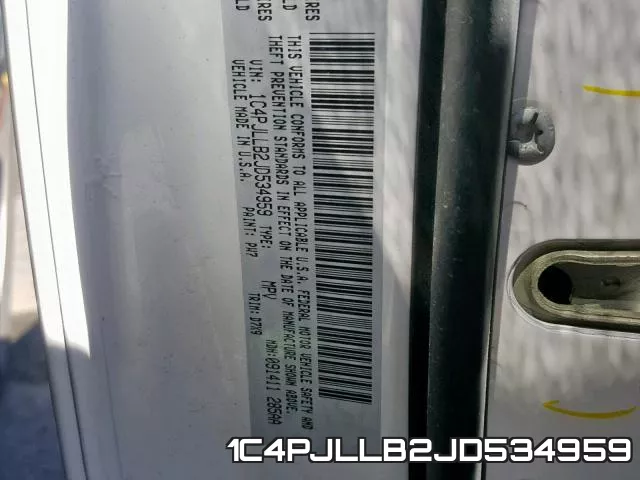 1C4PJLLB2JD534959 фото 2
