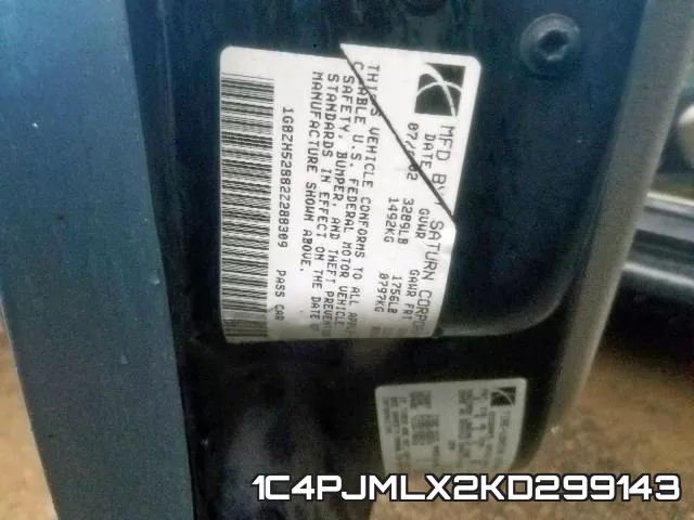 1C4PJMLX2KD299143 фото 2