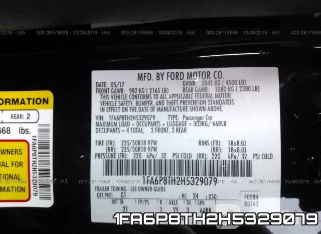 1FA6P8TH2H5329079 фото 10