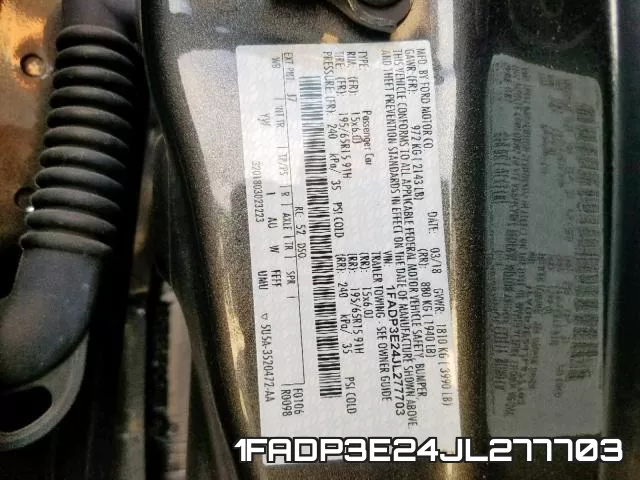 1FADP3E24JL277703 фото 2