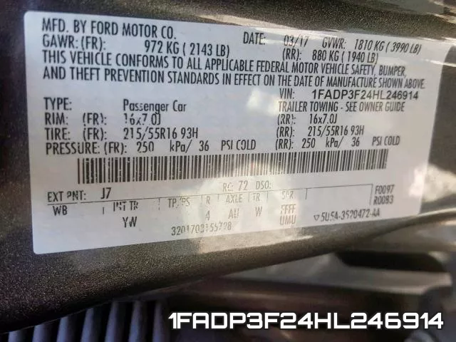 1FADP3F24HL246914 фото 2