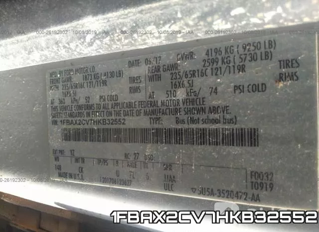1FBAX2CV7HKB32552 фото 10