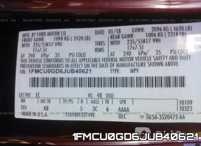 1FMCU0GD6JUB40621 фото 9