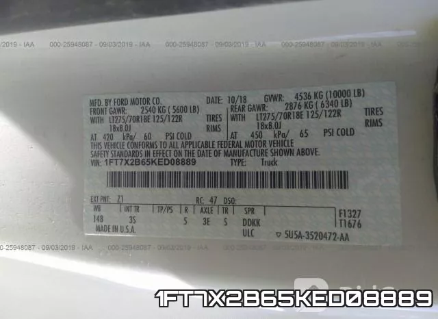 1FT7X2B65KED08889 фото 9