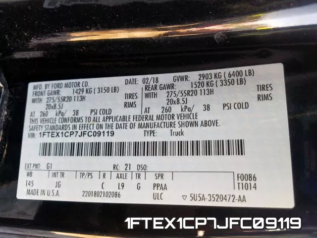 1FTEX1CP7JFC09119 фото 2