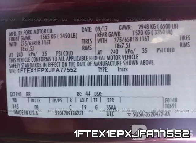1FTEX1EPXJFA77552 фото 10
