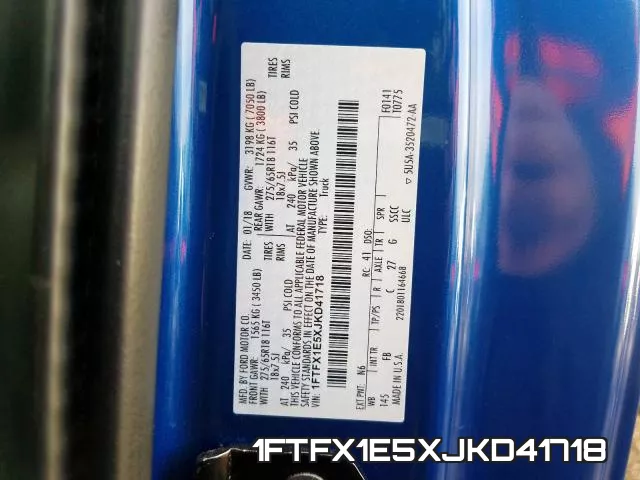 1FTFX1E5XJKD41718 фото 2