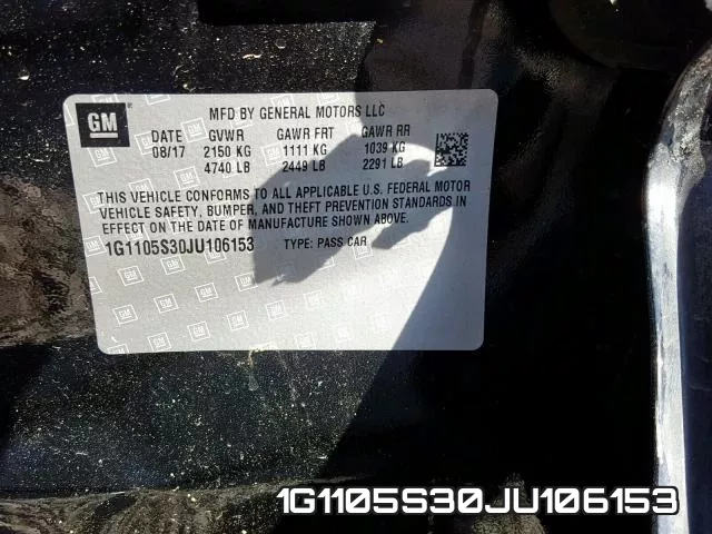 1G1105S30JU106153 фото 2