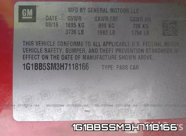 1G1BB5SM3H7118166 фото 10