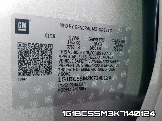 1G1BC5SM3K7140124 фото 2
