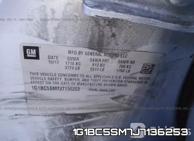 1G1BC5SM7J7136253 фото 10