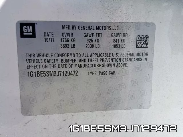 1G1BE5SM3J7129472 фото 2