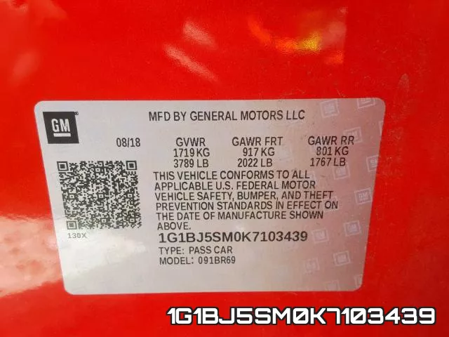 1G1BJ5SM0K7103439 фото 2
