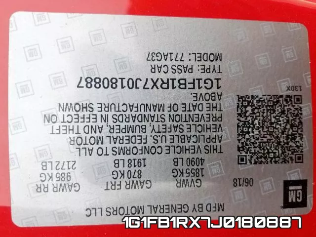 1G1FB1RX7J0180887 фото 2