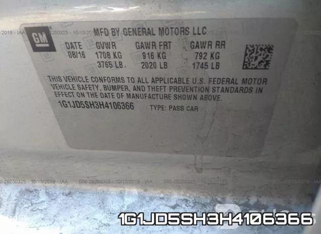 1G1JD5SH3H4106366 фото 10