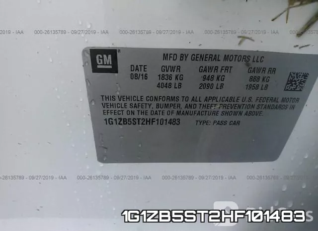 1G1ZB5ST2HF101483 фото 10