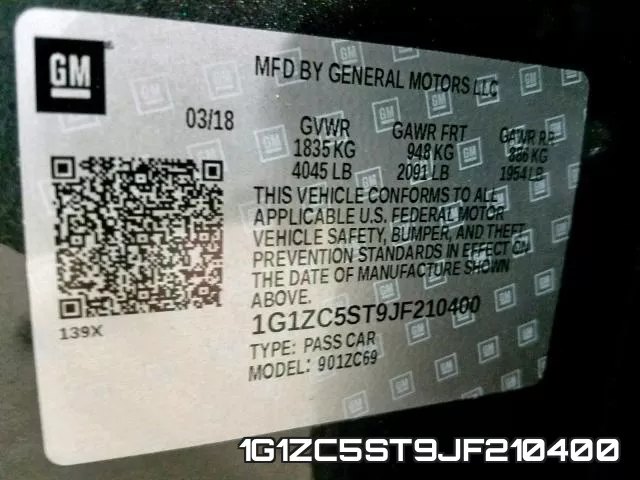 1G1ZC5ST9JF210400 фото 2