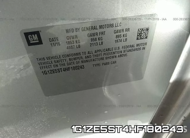 1G1ZE5ST4HF180243 фото 9