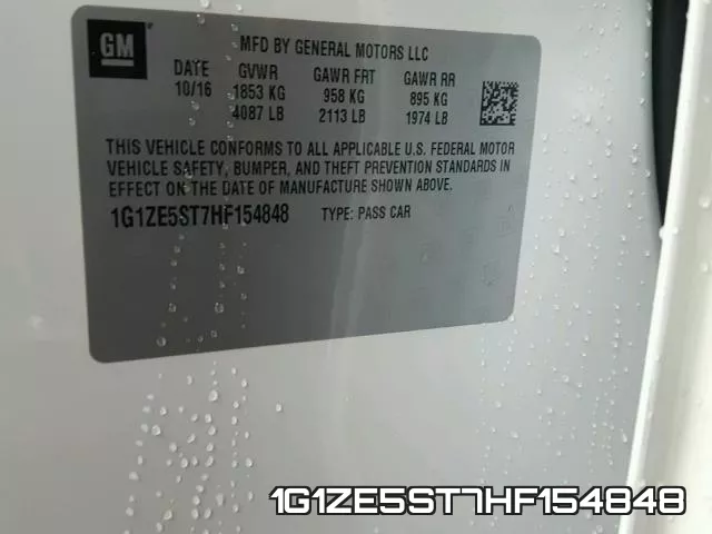 1G1ZE5ST7HF154848 фото 2