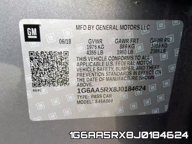 1G6AA5RX8J0184624 фото 2
