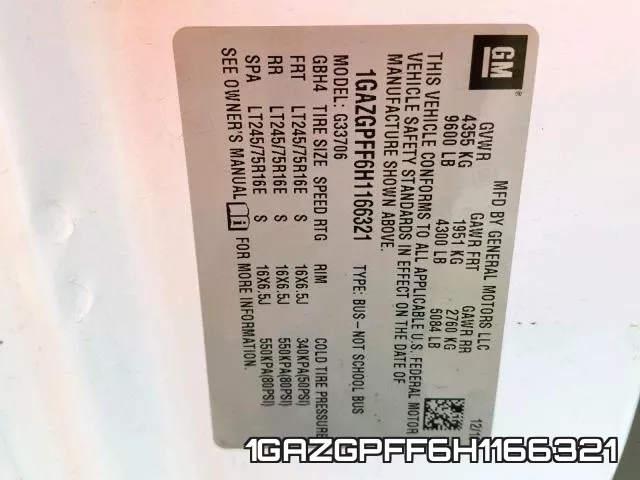 1GAZGPFF6H1166321 фото 2
