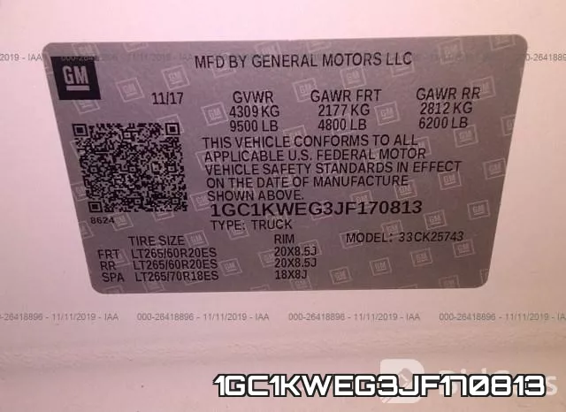 1GC1KWEG3JF170813 фото 9