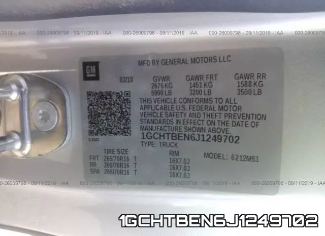 1GCHTBEN6J1249702 фото 10