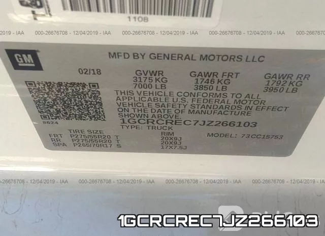 1GCRCREC7JZ266103 фото 10