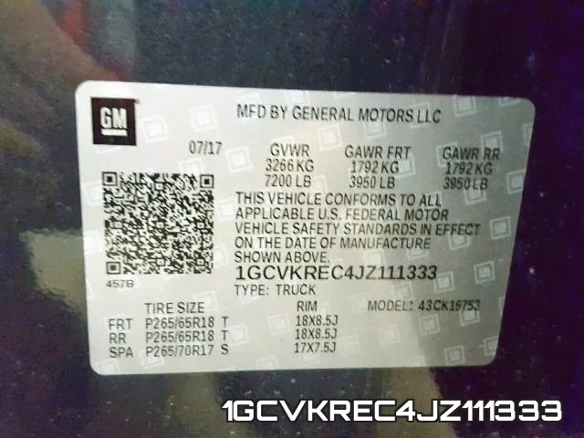 1GCVKREC4JZ111333 фото 2