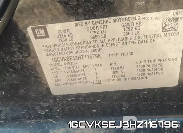 1GCVKSEJ3HZ116796 фото 10