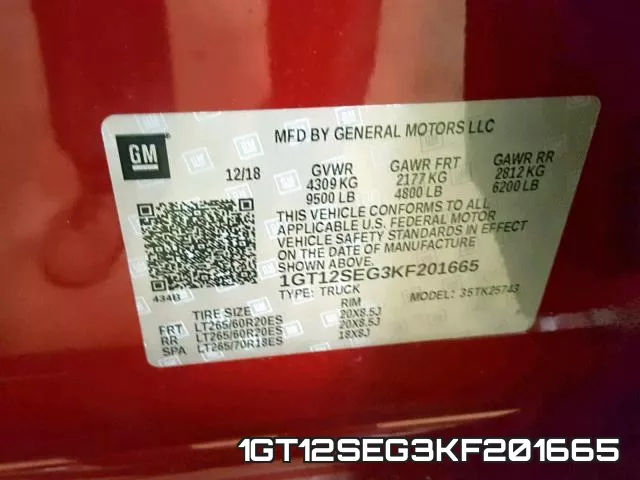 1GT12SEG3KF201665 фото 2
