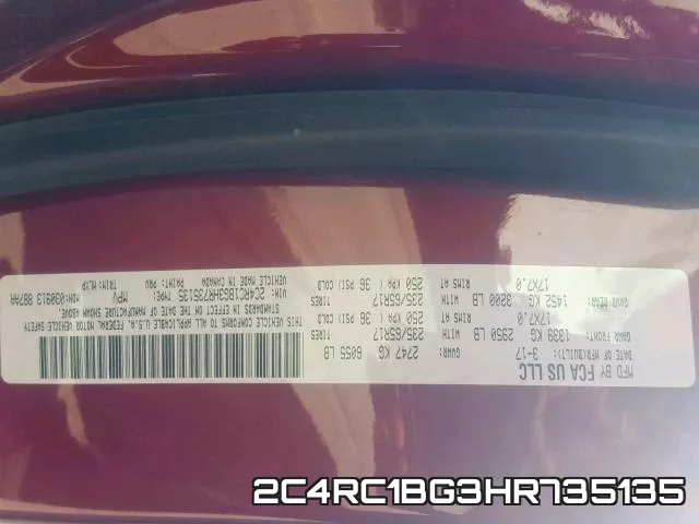 2C4RC1BG3HR735135 фото 2