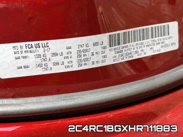 2C4RC1BGXHR711883 фото 2