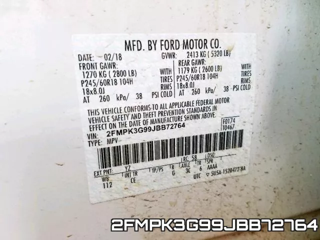 2FMPK3G99JBB72764 фото 2