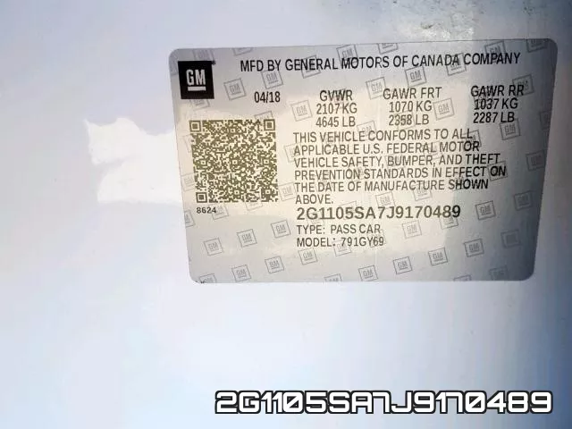 2G1105SA7J9170489 фото 2