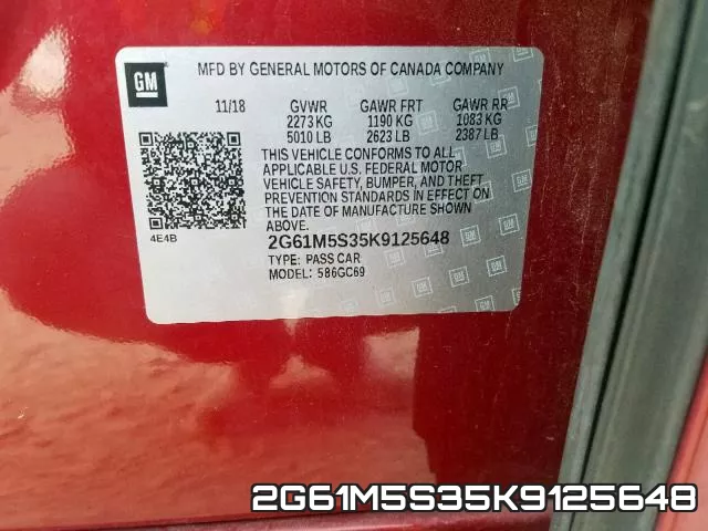 2G61M5S35K9125648 фото 2