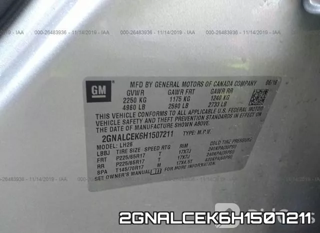 2GNALCEK6H1507211 фото 10