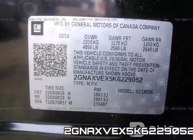 2GNAXVEX5K6229052 фото 10