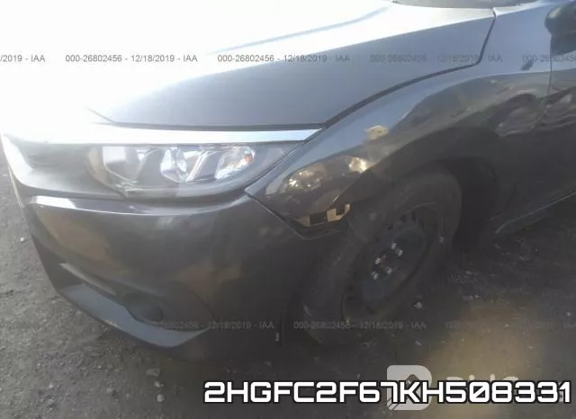 2HGFC2F67KH508331 фото 7
